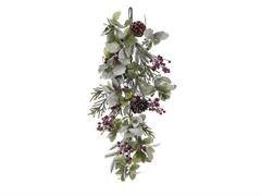 FUORIPORTA SALVIA-PIGNE-BACCHE CM75 VERDE/ROSSO