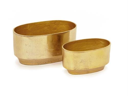 SET 2PZ CIOTOLE ALLUMINIO PESANTE VENUS CM31X16-23X13 ORO