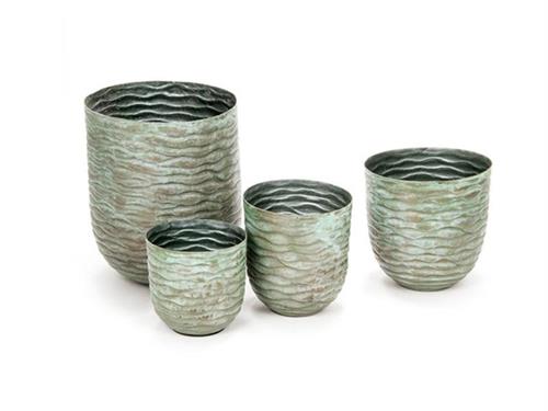 SET 4PZ CASPO' ALLUMINIO TOSCA CM 36X43-30X30-25X26-22X21 SUGAR BLUE