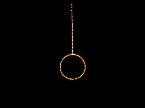 CERCHIO LUMINOSO CM38 DA SOSPENSIONE C/128 MLED FILO SILVER (220V) I