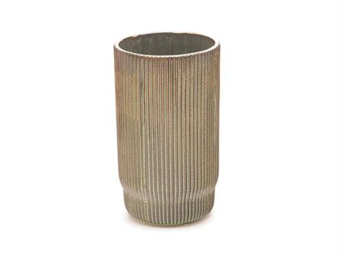 VASO CERAMICA BARS D12 H20 TERRA