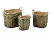 SET 3PZ CESTI CROIX OVALI C/JUTA E MANICI CM46X37X38-37X30X35-29X21X