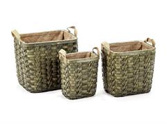SET 3PZ CESTI CROIX RETTANGOLARI C/JUTA E MANICI CM43X33X38-36X26X35