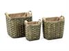 SET 3PZ CESTI CROIX RETTANGOLARI C/JUTA E MANICI CM43X33X38-36X26X35