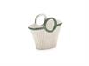 VASO BORSA CERAMICA POIS CM18X10X17 GRIGIO/VERDE