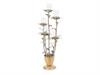 CANDELIERE FLOWER X5 D18 H77 METAL ORO E CHAMPAGNE