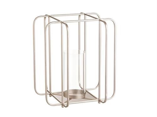 CANDELIERE ROUND SQUARE CM 40X40 H47 METAL CHAMPAGNE