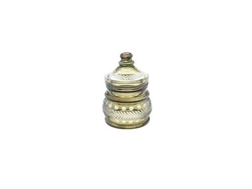 BARATTOLO VETRO GLOW D12 H17 VERDE