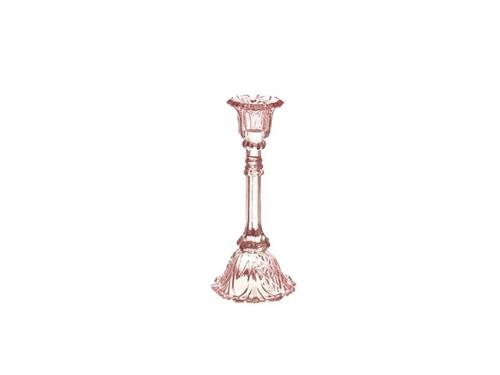 CANDELABRO VETRO JULIE D10 H25 ROSA