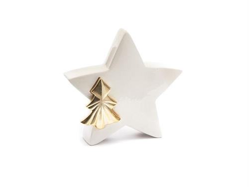 STELLA CERAMICA C/ALBERELLO DORATO CM19X18 BIANCO