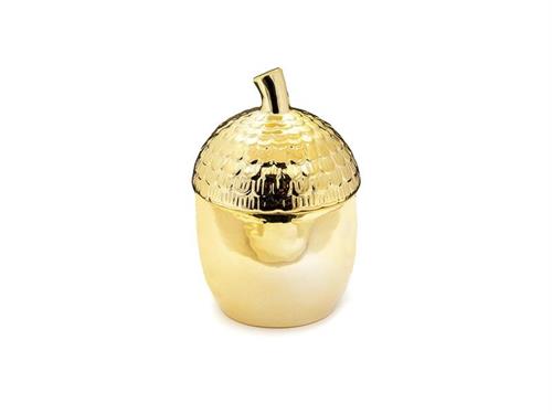 COFANETTO GHIANDA CERAMICA CM11X16 ORO