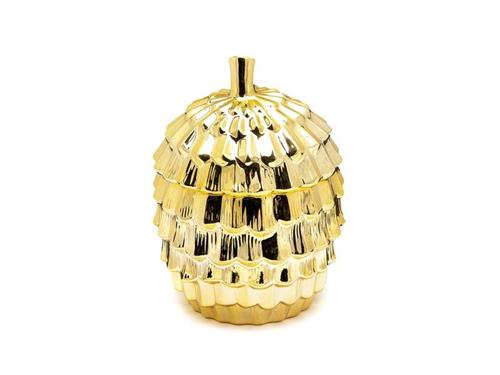 COFANETTO GHIANDA CERAMICA CM13X18 ORO