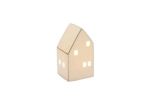 CASETTA CERAMICA C/LED E BORDO DORATO CM8X14 BIANCO