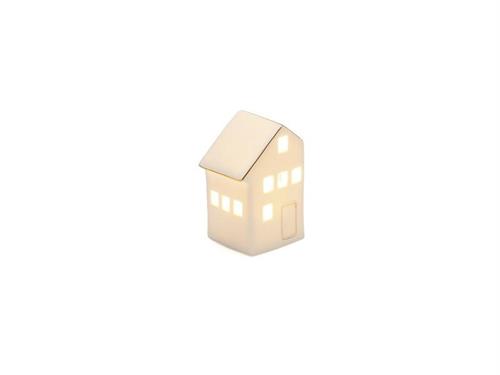 CASETTA CERAMICA C/LED E BORDO DORATO CM7X10 BIANCO