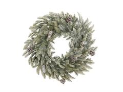 CORONA ABETE FROST D75 C/PIGNE GHIACCIATO