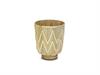 VASO VETRO ZIGZAG CM14X16 ORO