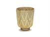 VASO VETRO ZIGZAG CM16X19 ORO