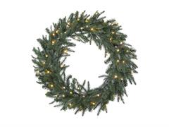 CORONA ABETE TRENTINO D75 (280 TIPS) C/LUCI A BATTERIA VERDE