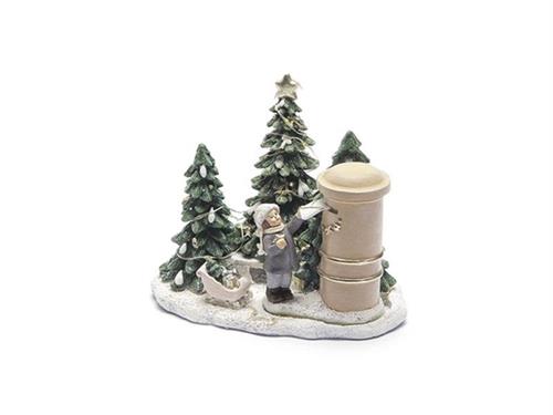 BIMBA MANDA LETTERA A BABBO RESINA CM16X12X15 MULTI