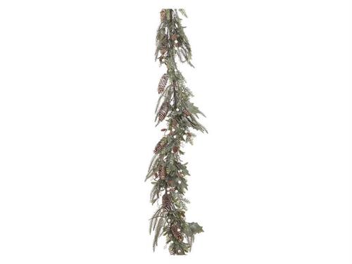 GARLAND ABETE CM175 C/AGRIFOGLIO E PERLE VERDE
