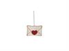DECORAZIONE IMBOTTITA PERLINE ENVELOPE HEART CM8X6 MULTI