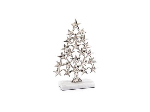 ALBERELLO ALLUMINIO MULTISTAR SU BASE MARMO CM14X22 SILVER