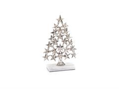 ALBERELLO ALLUMINIO MULTISTAR SU BASE MARMO CM14X22 SILVER