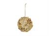 DECORAZIONE SFERA TANGLED C/PIETRE CM15 ORO/AMBRA