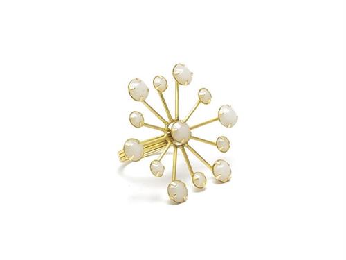 PORTA TOVAGLIOLO MILKY CON PIETRE CM8X5 BIANCO