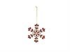 DECORAZIONE SNOWFLAKE C/PIETRE CM15 ORO/AMBRA
