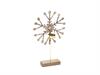 PORTA TEALIGHT SNOWFLAKE C/BASE LEGNO CM23X37 ROSSO/ORO
