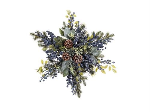 STELLA PINO C/PIGNE E BACCHE CM56 VERDE/BLU