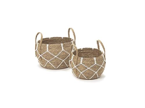 SET 3PZ CESTI COUNTRY CM34X37-31X35-28X33 NATURAL/BIANCO