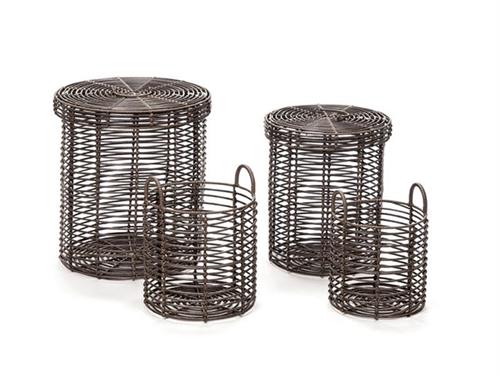 SET 4PZ CESTI ROPE CM42X46-34X41-28X35-24x31  CAFFE'