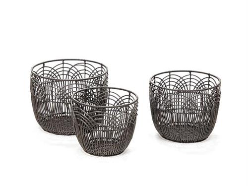 SET 3PZ CESTI JOSEPHINE CM40X32-36X30-32X27 CAFFE'