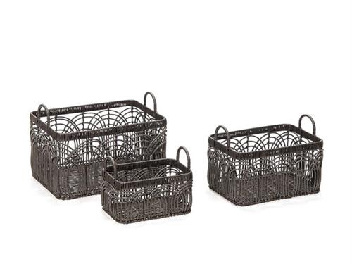 SET 3PZ CESTI JOSEPHINE CM43X30X32-36X24X26-28X18X20 CAFFE'