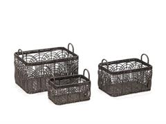 SET 3PZ CESTI JOSEPHINE CM43X30X32-36X24X26-28X18X20 CAFFE'