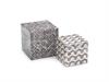 SET 2PZ BOX BONES QUADRATE CM18X18X18-14X14X14 BEIGE/GRIGIO