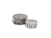 SET 2PZ BOX BONES OTTAGONALI CM19X19X8-14X14X6 BEIGE/GRIGIO