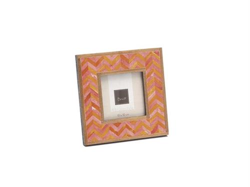 PORTAFOTO BONES ZIGZAG CM18X18 CORALLO