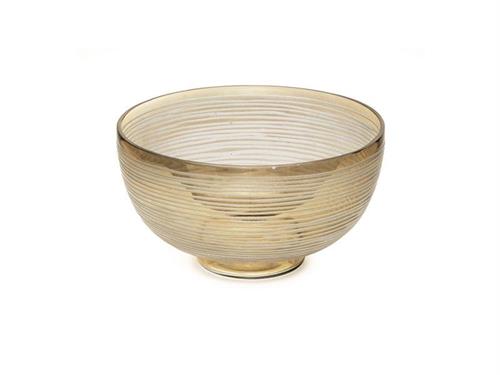 CIOTOLA VETRO INTAGLIATO RING CM29X17 AMBRA