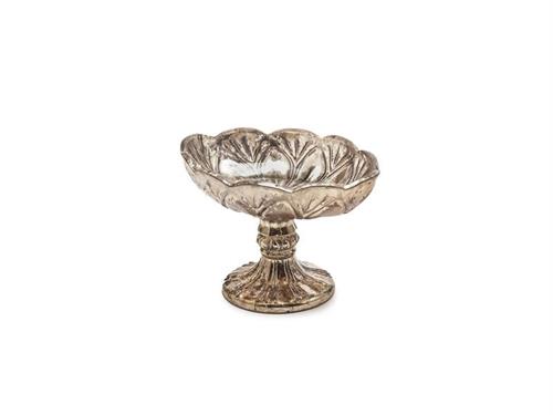 ALZATINA VETRO CM19X14 ANTIQUE COPPER