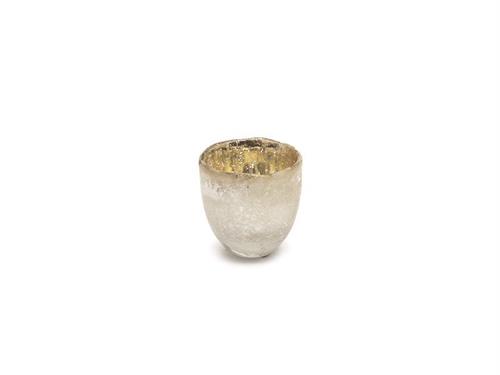 PORTA TEA LIGHT VETRO OPAQUE CM8X8 ANTIQUE