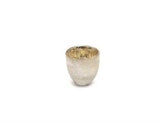 PORTA TEA LIGHT VETRO OPAQUE CM8X8 ANTIQUE