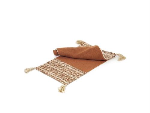 RUNNER COTONE C/NAPPE CM35X180 ARANCIO/BEIGE