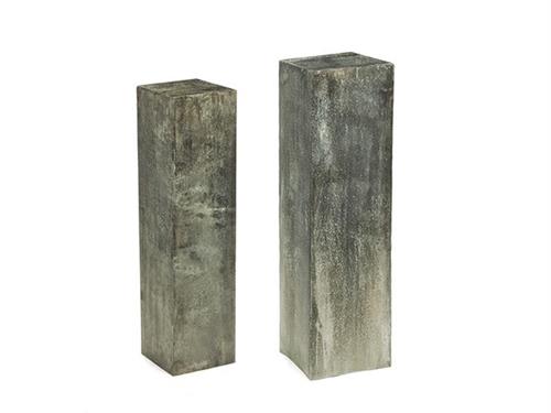 SET 2PZ COLONNE ALLUMINIO CM30X111-26X102 VERDE