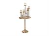 CANDELABRO ALLUMINIO C/ALZATA E 7 FUOCHI CM54X122 ORO