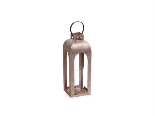 LANTERNA METAL CHURCH CM20X58 ORO ROSA ANTICATO