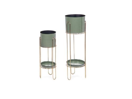 SET 2PZ ALZATE PORTAPIANTE METAL C/VASSOIO CM20X60-26X80 AVIO