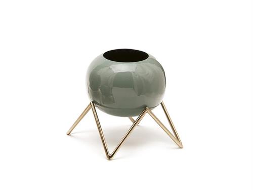 VASO BOULE METAL C/STAND CM43X33 AVIO